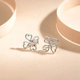 Sterling Silver Celtic Knot Clover Stud Earrings Silver Jewelry For Women Girls