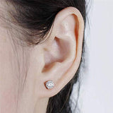 14K  Gold  Heart Arrows Cut Created Moissanite Stud Earring  for Women