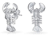 Nautical Tropical Be My Lobster Small Stud Earrings For Women Girlfriend 925 Sterling Silver