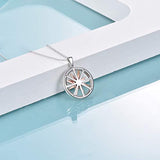 Compass Pendant Necklace for Women Sterling Silver Inspirational Necklace Jewelry Gifts for Friends Sister Her
