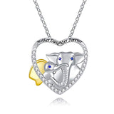  Silver Good Luck Elephant Pendant Necklace 