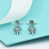 Silver Jewelry Christmas  925 Sterling Silver Gingerman Studs Earrings For Girls Womens