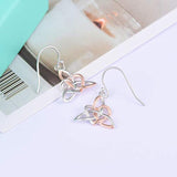 Celtic Trinity Knot earring Irish Jewelry Triquetra Trinity Vintage Heart Earrings for Women Girl Mother Daughter Gift