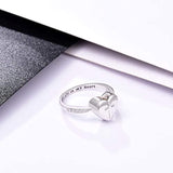925 Sterling Silver Cross Urn Finger Ring for Women Always in My Heart Keepsake Memorial Cremation Jewelry urns Rings for Ashes