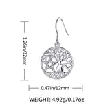 925 Sterling Silver Earrings Tree Of Life Drop Earrings For Women Girls Celtic Dangles Gift For Her