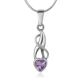 Purple Amethyst Gemstone Heart