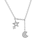 Star and Moon Pendant Necklaces 