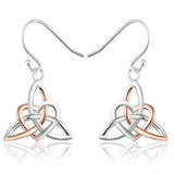 Celtic Trinity Knot earring Irish Jewelry Triquetra Trinity Vintage Heart Earrings for Women Girl Mother Daughter Gift