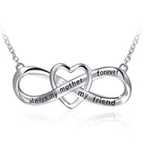 silver infinity heart necklaces