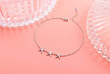 Starfish Anklet For Women S925 Sterling Silver Adjustable Ankle