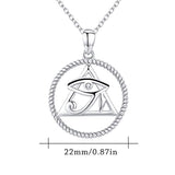 S925 Sterling Silver Eye of Horus Necklace Evil Eye Pendant Jewelry Gifts for Women Men Mother's Day