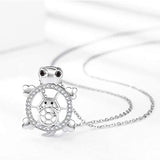 925 Sterling Silver turtle Necklace Heart Pendant Jewelry Mothers Day Birthday Day Gift