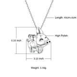 Mother's Birthday Gift Happy Pig Necklace 925 Sterling Silver Cute Pig Pendant Necklace For Granddaughter Girls Gifts Fashion Animal Jewelry Silver Moutain Gifts