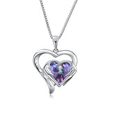 Silver I Love You Forever Heart Pendant Necklace from Swarovski Crystals 