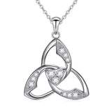 Irish Claddagh Celtic Knot Love Heart Pendant Necklace