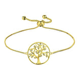 925 Sterling Silver Bracelet Tree of Life Bracelets Cubic Zirconia Created Jewelry Link Bracelet Gifts
