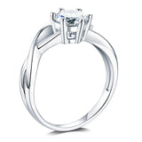 Unique 14k White Gold Wedding Engagement Ring For Lovely Girls