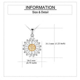 925 Sterling Silver Sunflower Locket Necklace That Holds Pictures, Best Jewelry for Her