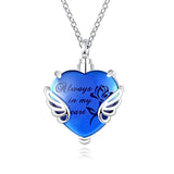 925 Sterling Silver Cremation Jewelry Memorial CZ Heart Angle Wings Ashes Keepsake Urns Pendant Necklace for Women Jewelry