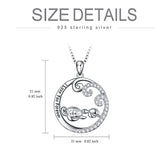 Sterling Silver Sea Turtle Necklaces, I Love You Forever  Necklace for Women, Mothers Birthday Gift