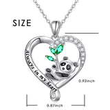 S925 Sterling Silver Cute Animal Panda Pendant Necklace for Women Teen Girls Penda Lover Gifts