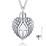  Silver Angel Wings Cremation Jewelry Urn Necklaces