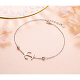 S925 Sterling Silver Anklet for Women Girl Boho Beach Adjustable Foot Anklet Jewelry Birthday Gift