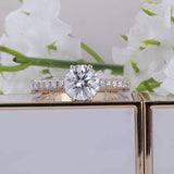 14k Gold Heart Arrows Cut  Moissanite Engagement Ring For Women