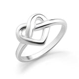 Heart Shaped Infinity Love Knot Ring