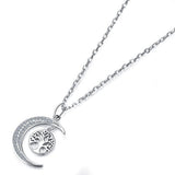 925 Sterling Silver Women's Heart Infinity Love Pendant Necklace for Women Jewelry Gift White Gold Plated Necklace 18.0