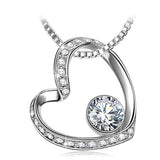 Swarovski Crystals White Gold Plated Heart Pendant Jewelry