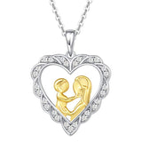 Mothers Love Heart Pendant Necklace