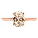 2.0 ct Brilliant  Diamond  4-Prong Engagement Wedding Bridal Promise Anniversary Ring 14k Rose Gold for Ladies