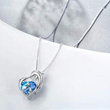 Sterling Silver Created Opal Ocean Jewelry Sea Dolphin Necklace for Women