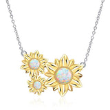 Opal Flower Choker Necklace