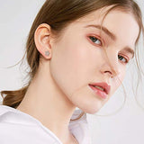 Sterling Silver CZ Star Stud Earrings For Women Hypoallergenic Stud Earrings For Women