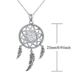 Snowflake Dream Catcher Necklaces, 925 Sterling Silver Snowflake Dream Catchers Pendant Charm Jewelry for Mothers Day Gifts