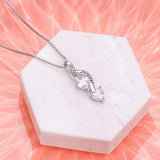 925 Sterling Silver Always My Sister  Forever My Friend Love Heart Necklace for Women