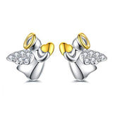 Silver Cubic Zirconia Tiny Stud Earrings