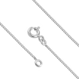 925 Sterling Silver Heart Shaped Locket Necklace, 18