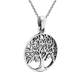 Flourishing Fruitful Tree of Life 925 Sterling Silver Pendant Necklace