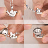 925 Sterling Silver Cremation Keepsake Ash Memorial Jewelry Pigeon Necklace for Ashes