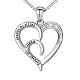 Sterling Silver Always My Sister Forever My Friend Big Sis Lil Sis Best Friend Necklace