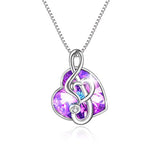  Silver Music Note Pendant Necklace