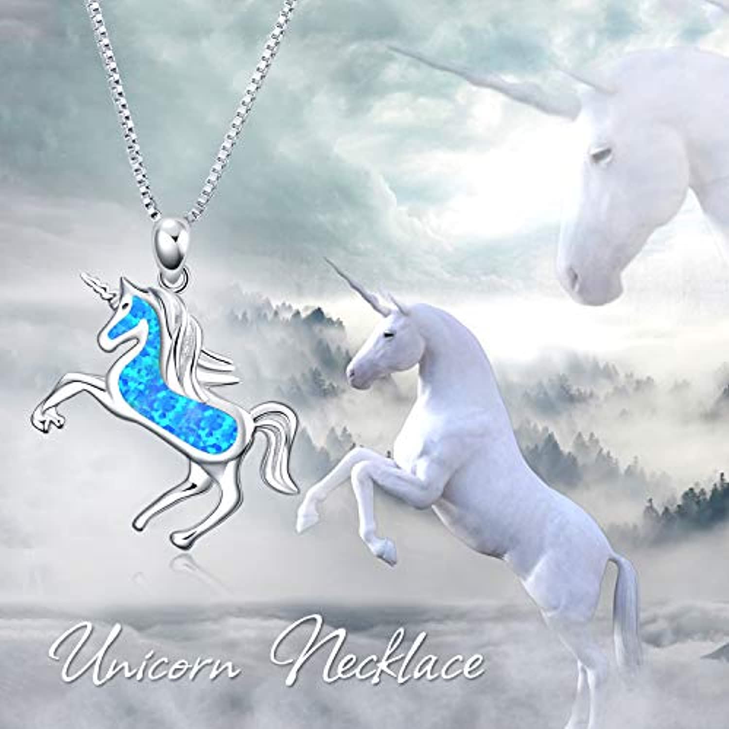 Sterling Silver Small Childrens Unicorn Necklace – Silverbling.ie