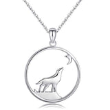 925 Sterling Silver Wolf Necklace Viking Jewelry for Men and Women