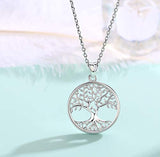 Tree of Life Pendant S925 Sterling Silver Necklace For Women,Family Of Tree Pendant Necklace Jewelry Birthday Gifts for Women