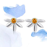 Lotus Stud Earrings for Women, 925 Sterling Silver  Flower Stud Jewelry with Zircon Gift for Women Girl Mom Sensitive Ears