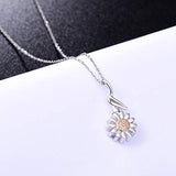 Sunflower Urn Necklaces for Women 925 Sterling Silver Keepsake Memorial Cremation Jewelry Pendant Necklace for Ashes