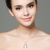 925 Sterling Silver Good Luck  Wishbone Pendant Necklace for Women